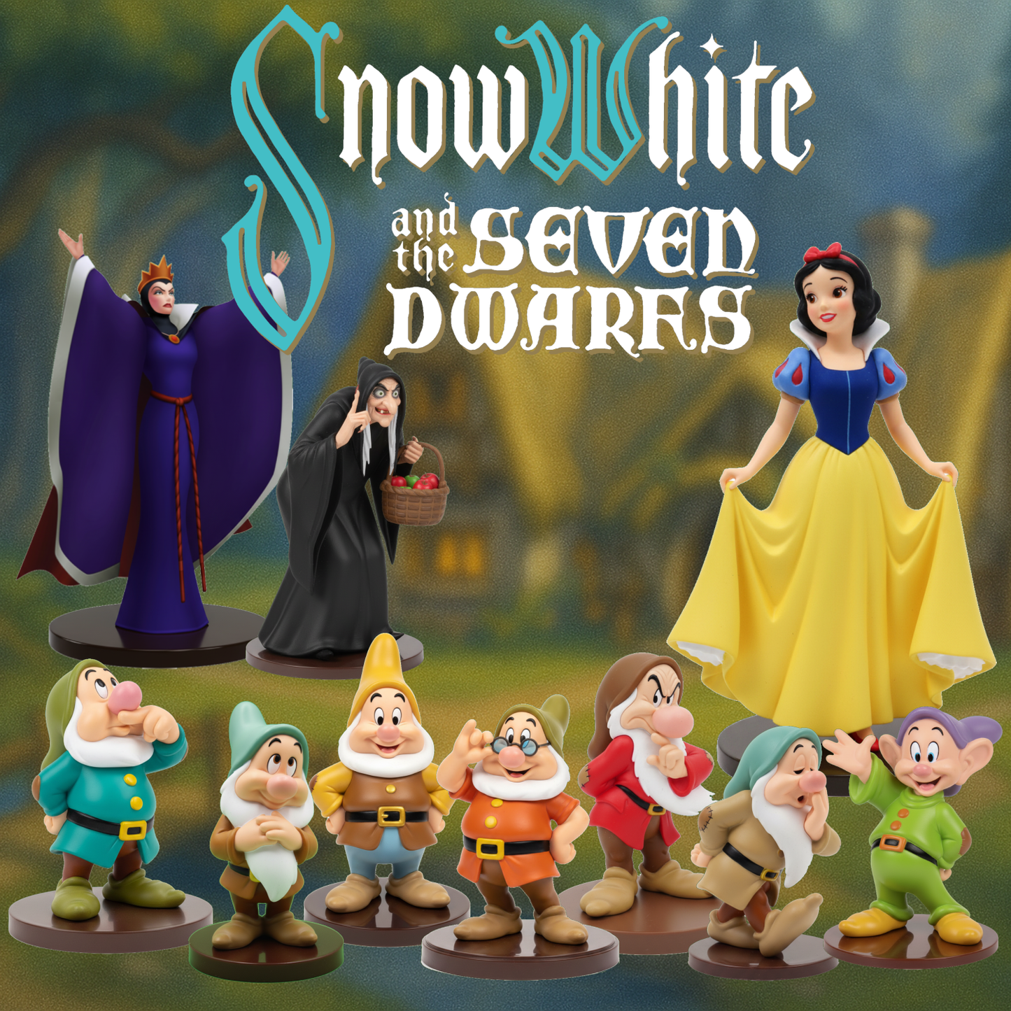 SNOW WHITE AND THE 7 DWARFS PACK (10 FIGURES)