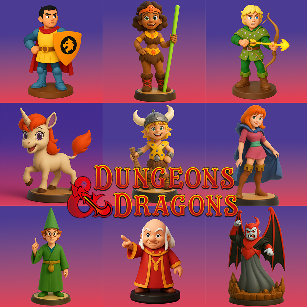 Dungeons & Dragons pack (9 figures)