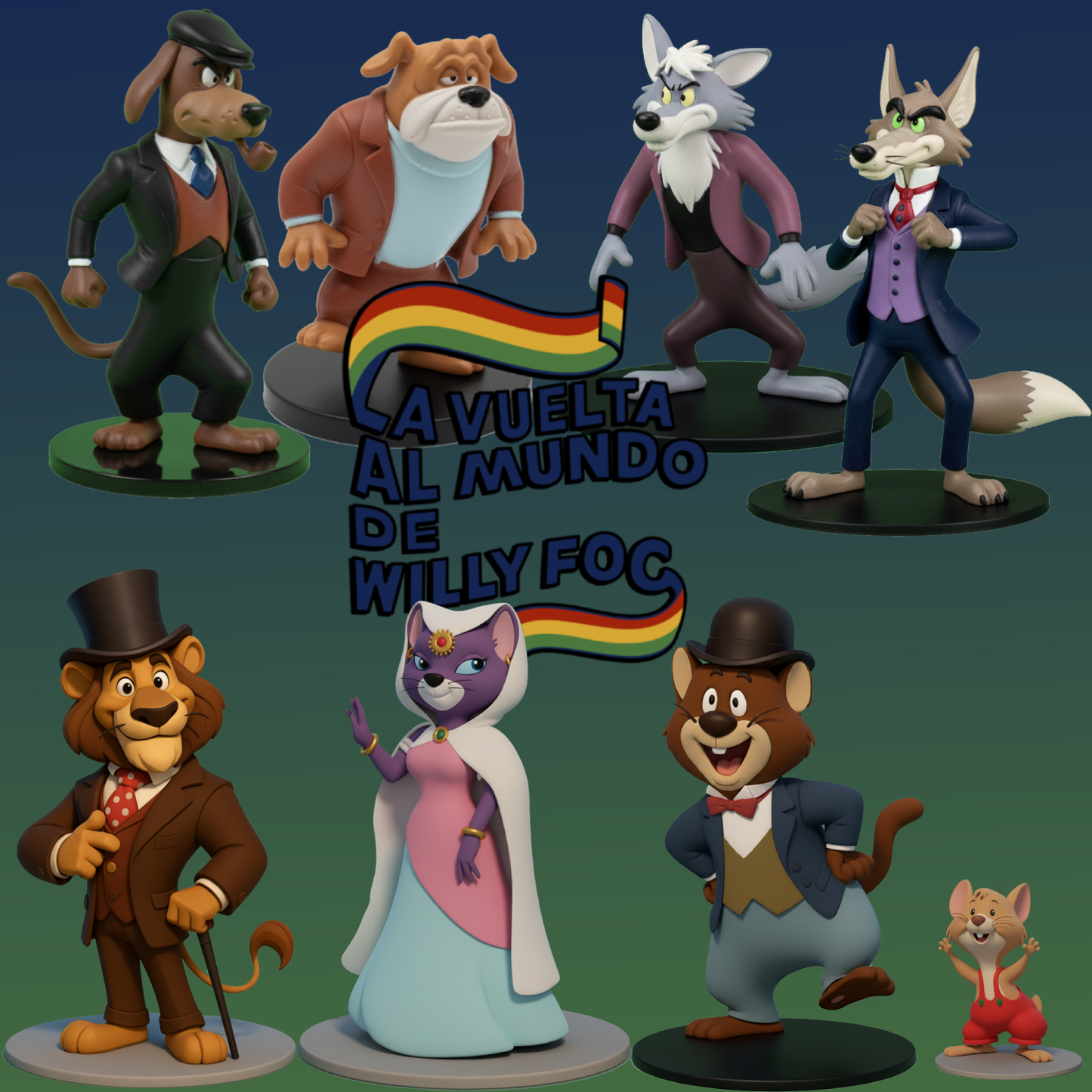 WILLY FOG AROUND THE WORLD PACK (8 FIGURES)