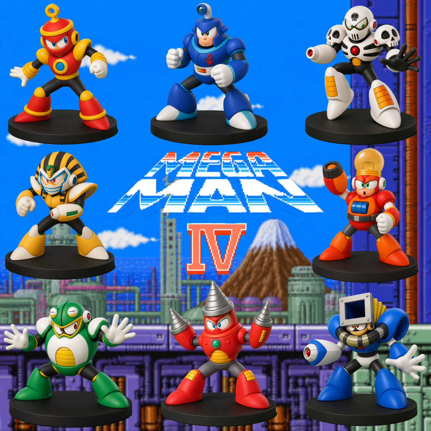 MEGA MAN 4 PACK (8 FIGURAS)