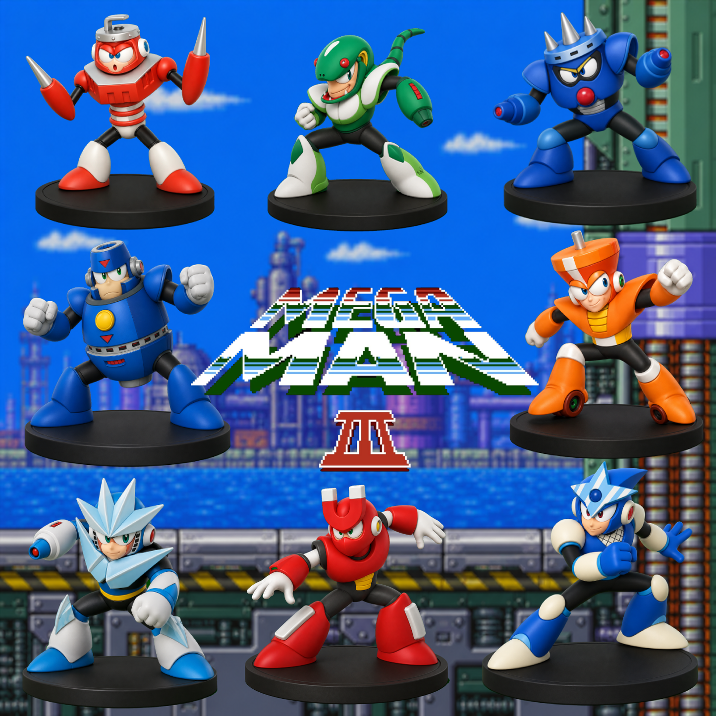 MEGA MAN 3 PACK (8 FIGURAS)